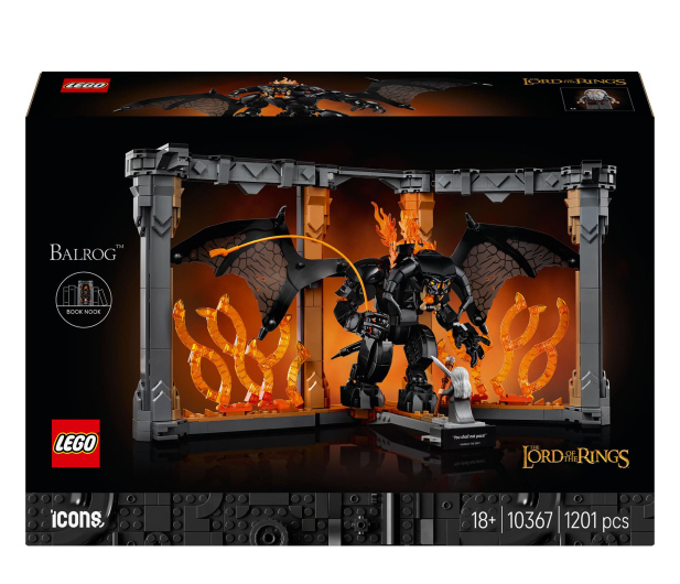 LEGO Icons 10367 Władca pierścieni: Book nook z Balrogiem - 1331602 - zdjęcie